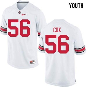 NCAA Ohio State Buckeyes Youth #56 Aaron Cox White Nike Football College Jersey SEL0045DT